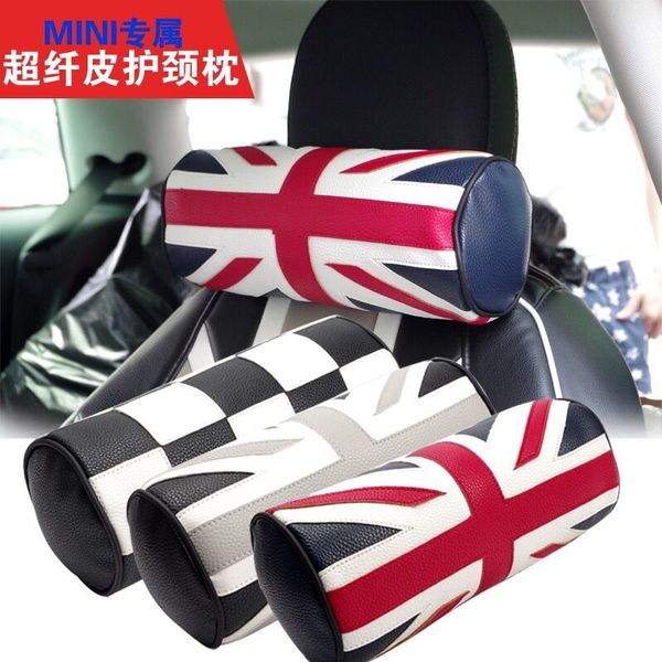 

car seat headrest pad leather head neck rest cushion pillow for mini copper one jcw s f55 f56 f60 r60 r55 r56 car accessories