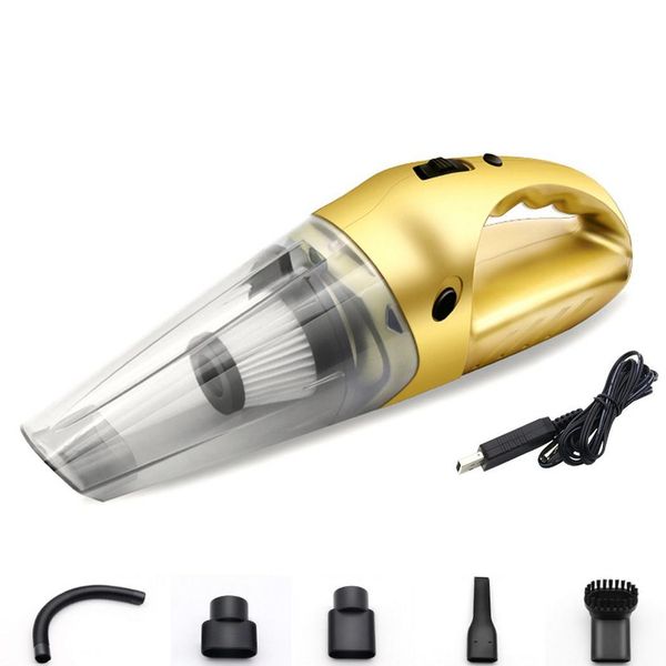 

portable mini wet dry dual-use car about 500cm yellow, black 3kpa 28000r/min handheld 120w dc12v vacuum cleaner 2000 mah