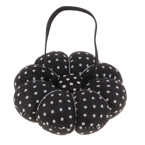 

pumpkin shape sewing needle pin cushion pillow pincushion holder wrist craft, Black