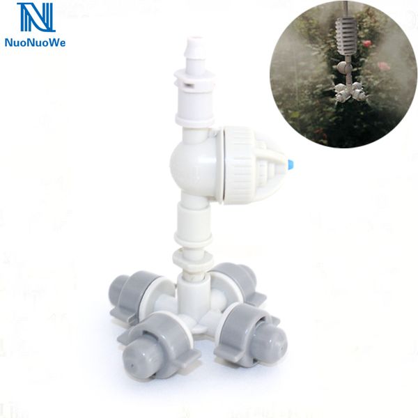 

nuonuowell greenhouse cross mist nozzle fogger sprinkler with antidrip hanging sprayer irrigation cooling system 10pcs