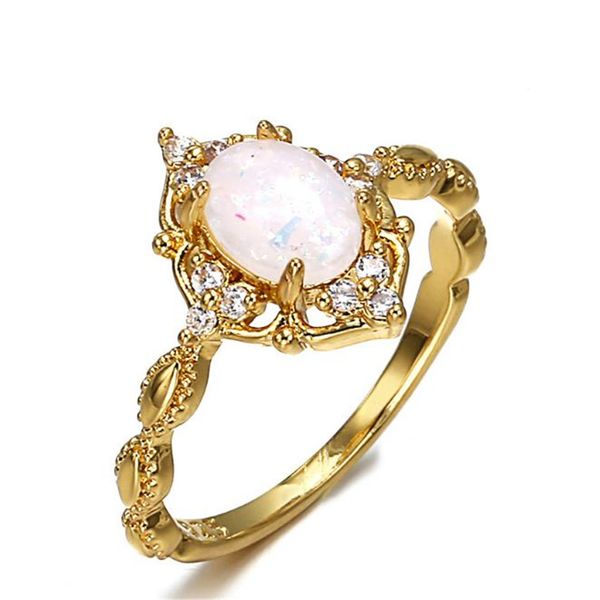 

lovely women's wedding entry ring fashion opals jewelry rings, Slivery;golden