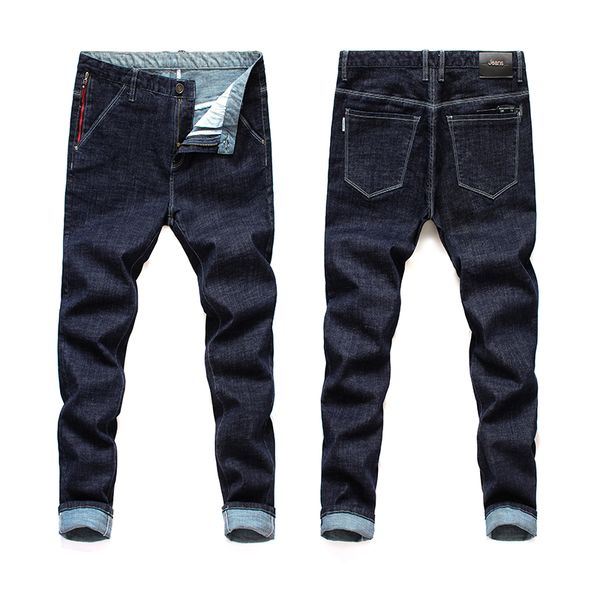 

2020 autumn winter fashion jeans business slim fit jeans plus size 40 42 44 46, Blue