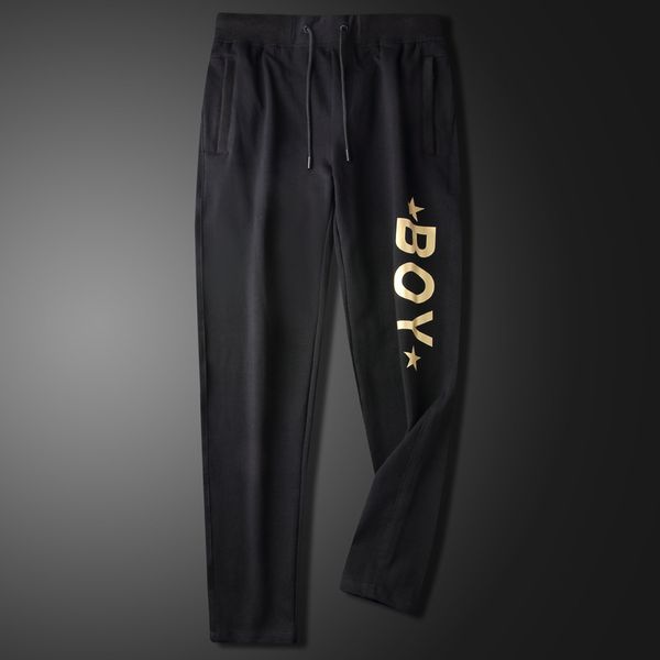 

pants spring and autumn large size loose men's trousers bronzing new trousers tide brand korean version of the trend of wild feet pants, Black
