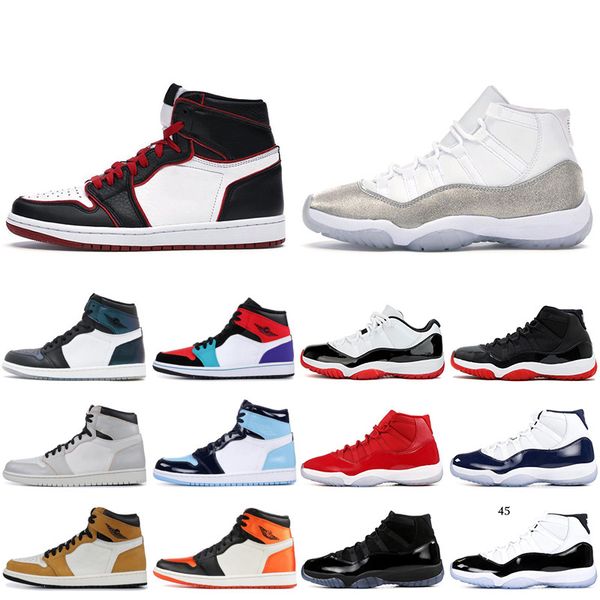 

new 1s men basketball shoes unc to chicago 1 bred men 11 11s concord women fashion sports sneaker 5.5-13