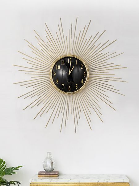 

european minimalist home wall clock modern design 3d clock living room wall l villa atmosphere decorative quartz round