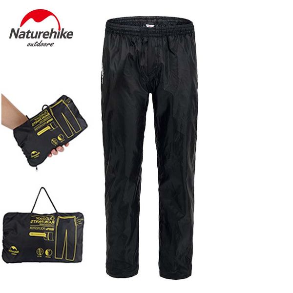 

nh naturehike foldable rain pants auturm skin pant raincoat waterproof rainproof trousers climbing hiking trekking pants, Black;green