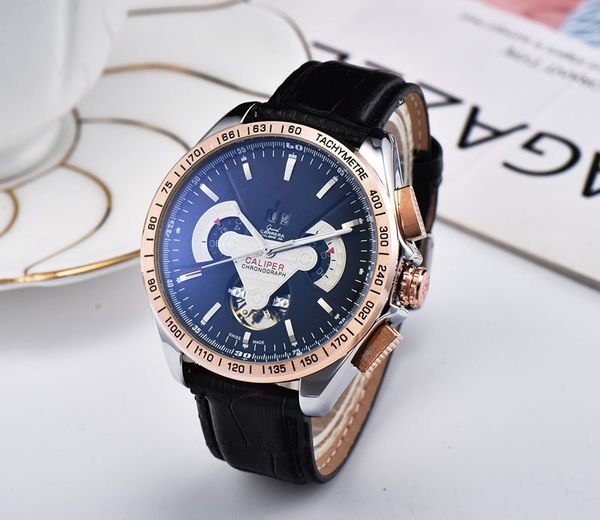 

newmechanical automatic watch wristwatch automatic mechanical sport watch men's watches, Slivery;brown