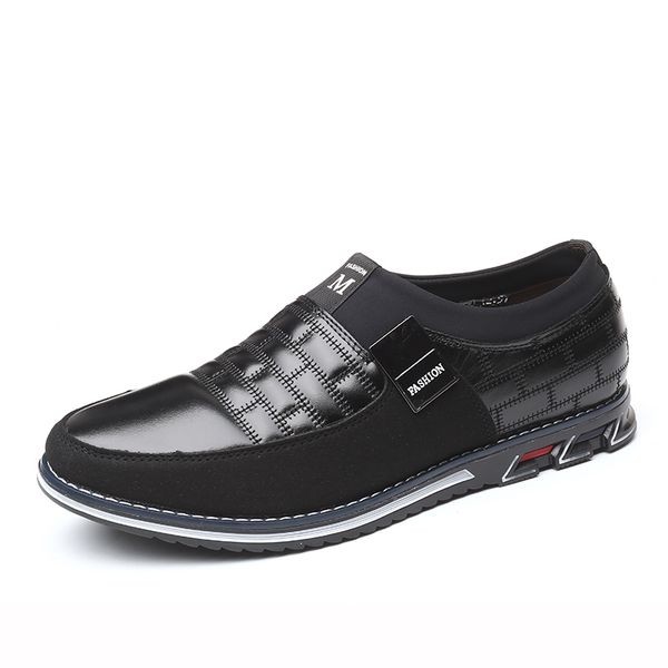 

leather men casual shoes 2019 brand mens loafers moccasins breathable slip on black driving shoes big size