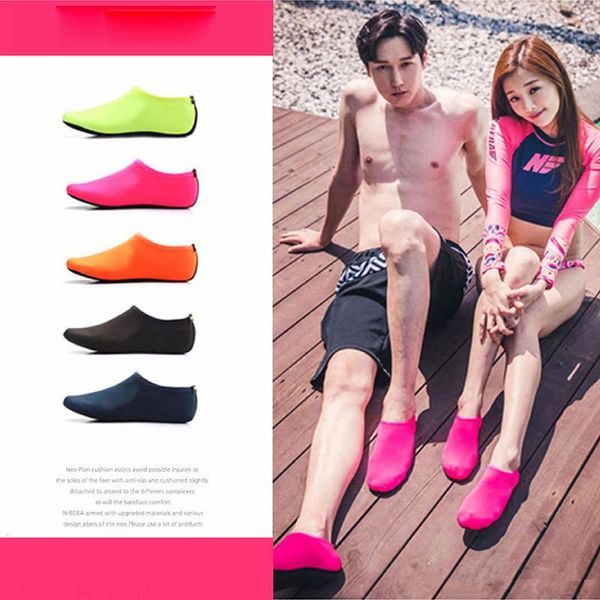 

beach water sports scuba diving socks 5 colors swimming snorkeling non-slip seaside beach shoes breathable surfing socks sand play, Blue;gray