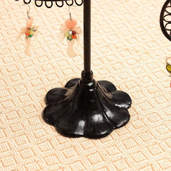 

vintage wrought iron jewelry rack ornament display stand earring necklace holder, Pink;blue