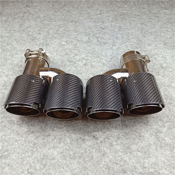 

новый h модели twill glossy черный выхлопной труб автомобиль универсальный углеродный волокна глушитель наконечник меньше пайки суставов 2