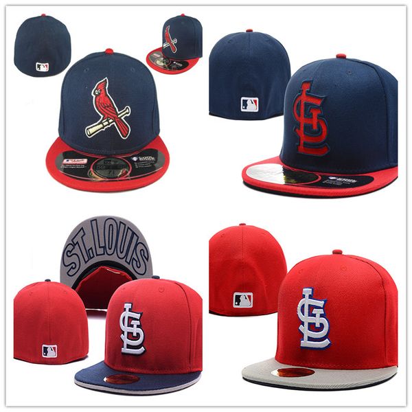 

Men 039 cardinal fitted hat flat brim embroidered letter team logo fan ba eball hat full clo ed cap brand women 039