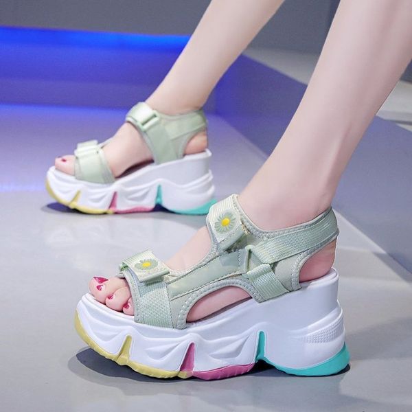 

comfort shoes for women 2020 summer black platform sandals suit female beige increasing height clear heels all-match muffins