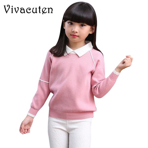 

new girls sweaters school kids casual knitting autumn winter clothes baby pullover clothing girl infantil children clothes h086, Blue