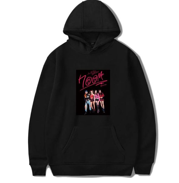 

новое поступление blackpink jisoo rose lisa jennie фотографии мода печать толстовки мужчин / женщин bf ленивый стиль пуловер с капюшоном тол, Black