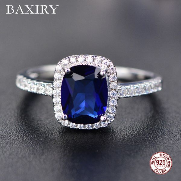 

модный аквамарин аметист кольцо 925 gemstone стерлингового серебра кольцо natural для ювелирных изделий голубого сапфира серебряной партии к