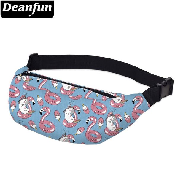 

deanfun printing unicorn fanny pack for men waterproof cute flamingo waist pack men for travel pouch dropshipping yb-76