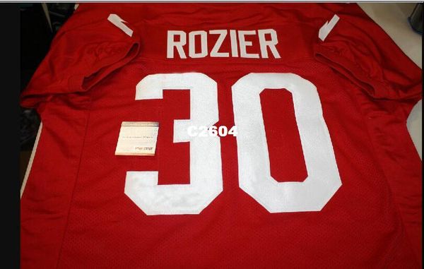 

men nebraska cornhuskers mike rozier #30 sewn stitched retro jersey full embroidery jersey size s-4xl or custom any name or number jersey, Black;red