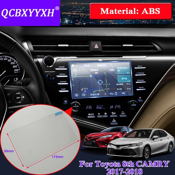 

qcbxyyxh for camry 2017 2018 car sticker gps navigation screen glass protective film control of lcd screen car styling