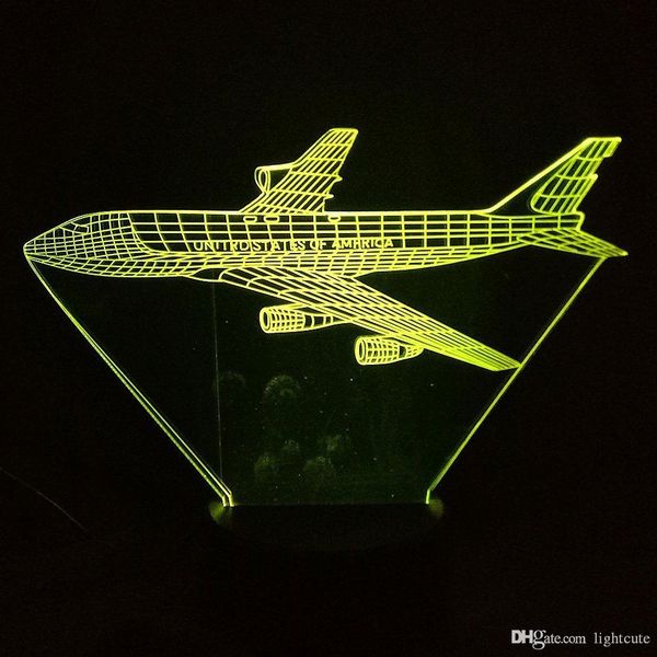 2019 3d Led Nightlight Gradient Change Aviation Aircraft Modeling