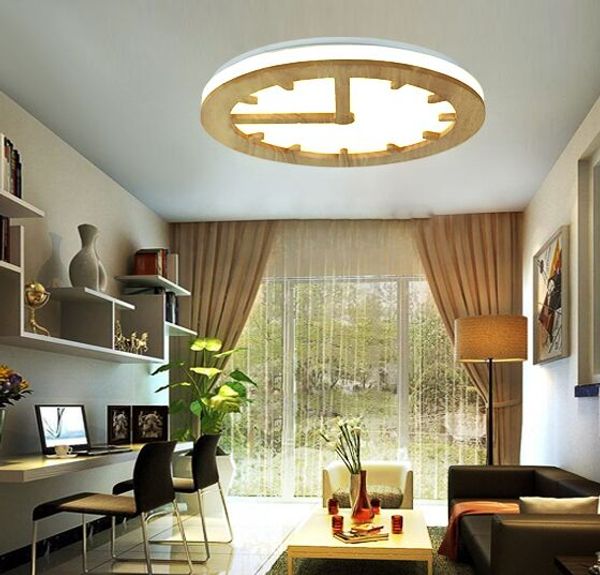 Plafoniere in legno semplici e creative nordiche, calda camera da letto in legno massello, lampada da sala da pranzo in stile cinese MYY