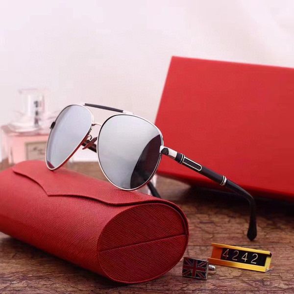 

mens sunglasses sunglasses man goggle glasses uv400 c letters 4242 6 colors optional with box, White;black