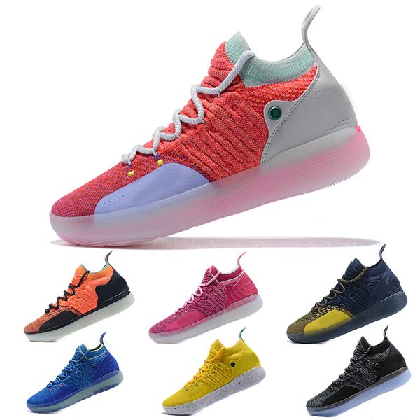 

2019 new colorways kd 11 review bhm black kevin durant twilight kd 11 gold splatter grey black gold blue yellow basketball shoes size7-12