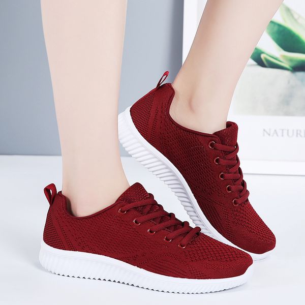 

women sneakers dance sport shoes for women fashion breathable mesh lace up flat shoes 2020 tenis feminino comfortable walking