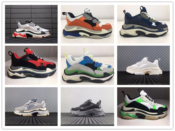 

2020 fashion paris casual shoes luxury shoes 17fw triple-s dad for men's women beige black ceahp sports designer triple s shoes size 36