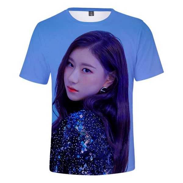 

2019 new arrival itzy 3d t shirt men/women summer casual fashion korea idol short sleeve 3d print singer itzy t-shirt, White;black