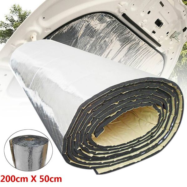 

200cmx50cm 5mm/7mm/10mm/15mm/20mm/25mm/30mm deadening aluminum foil mat car sound heat insulation cotton hood engine firewall