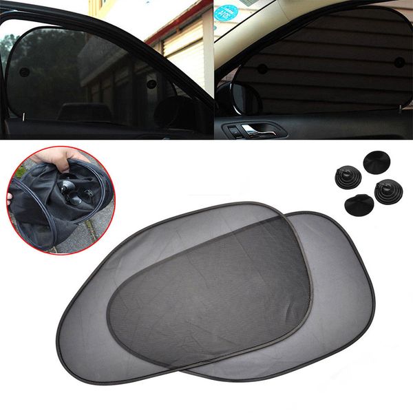 

2pcs/set l&r car side window mesh sun shade visor cover shield uv protector