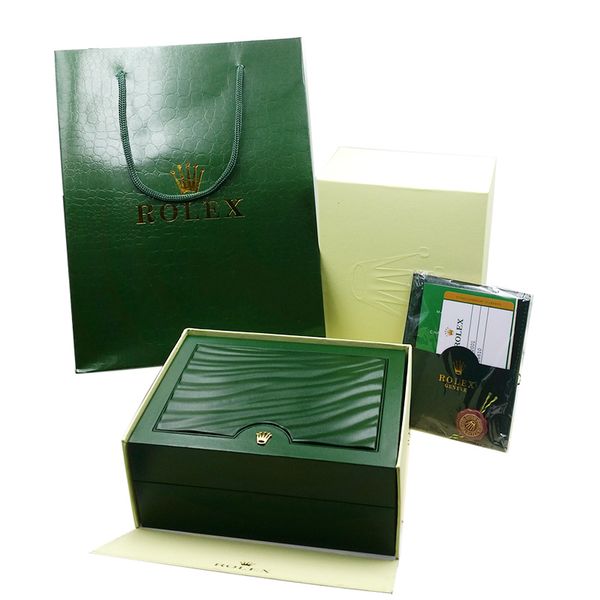 

Copy cla ic tyle luxury watch boxe et green bag card booklet for rolex 116610 hipping, Black;blue