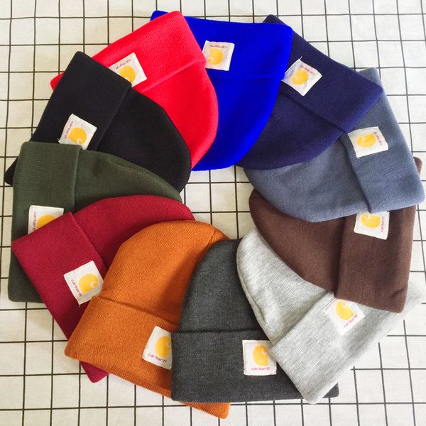 

women hat men letter pattern knit hat cap simple solid color wool winter warm beanie skullies wholesale