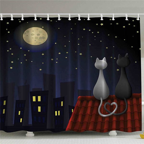 2019 Animal Kids Bathroom Shower Curtain Baby Decor Cute Sweet