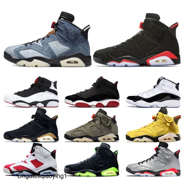 

washed denim 6 travis scotts 6s men basketball shoes black infrared bred dmp psg 3m reflective mens fashion sports sneakers size 40-47