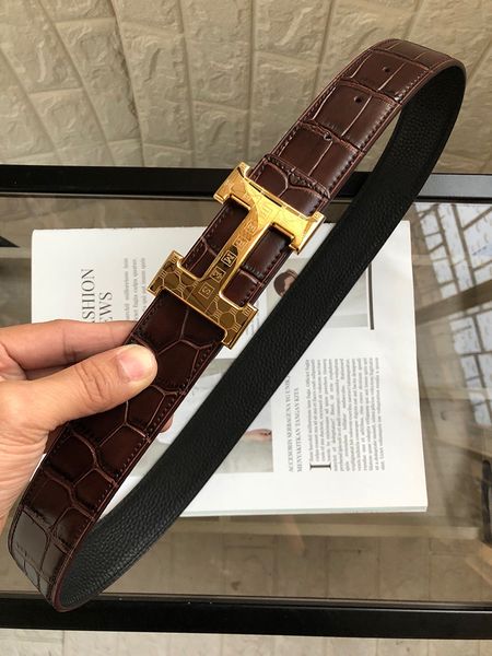 

Крокодил Зерно Высочайшее Качество Дизайнерские Ремни Мужчины Роскошный Ремень