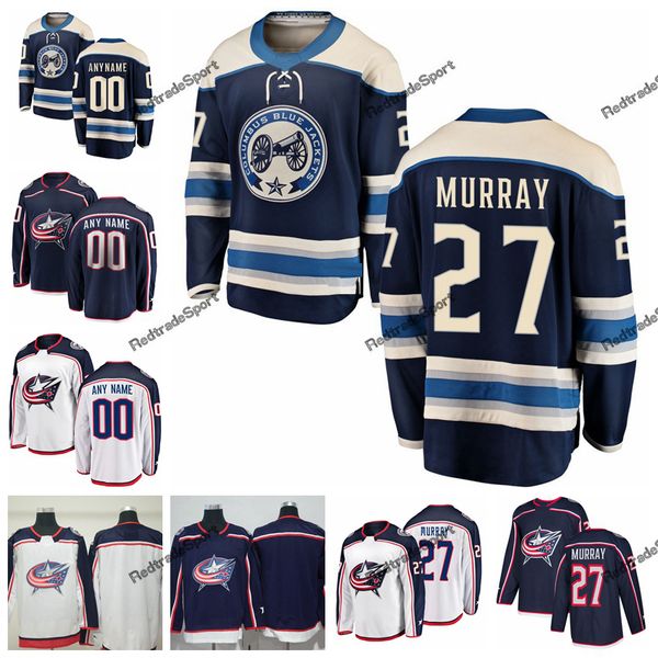 

2019 new alternate ryan murray columbus blue jackets hockey jerseys mens custom name home #27 ryan murray stitched hockey shirts s-xxxl, Black;red