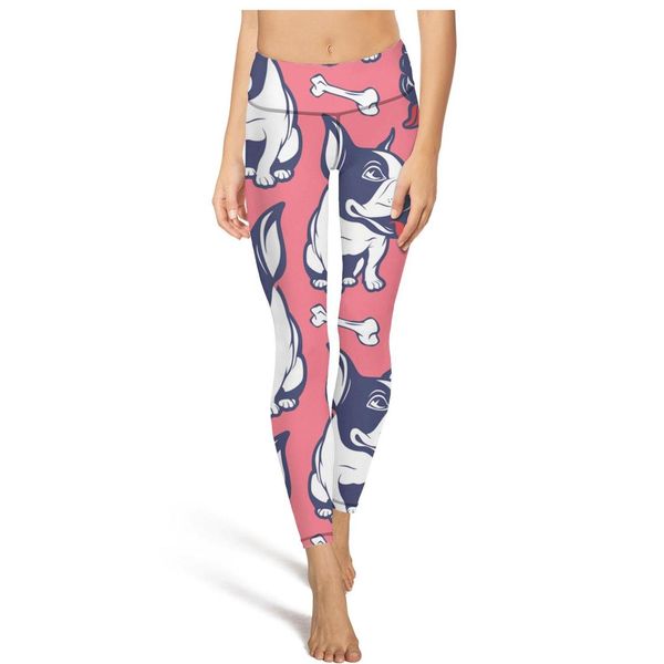 

бульдог artfashion ladies печати йога брюки эластичность повседневного tight подходит для dancing art черного лабрадора собаки l серфинг blo, Black