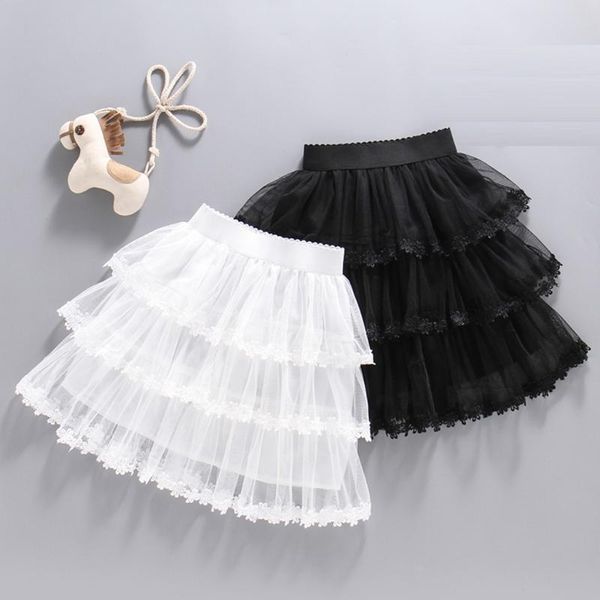 

girl children cake skirt 2020 summer boll gown mesh tutu dancing skirt pleated short cute ball gown lace fashion baby girl