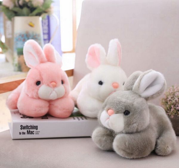 

15cm/20cm kawaii cute pink rabbit animals rabbits stuffed plush toys for baby girls birthday gifts y200623