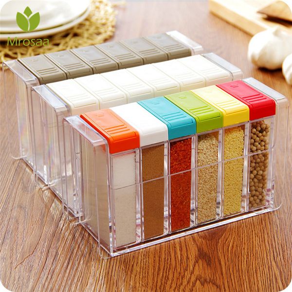 

kitchen jars organizer kitchen seasoning bottles boxes plastic spice lid can sugar layers storage box seasoning container case