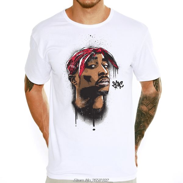 

tupac 2pac printed t-shirt hip hop style streetwear tee shirts hipster casual harajuku streetwear, White;black