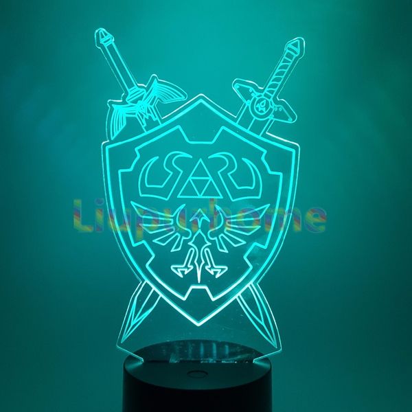 

3d night lights the legend of zelda table lamp anime game breath of the wild visual illusion led luces navidad 3d43