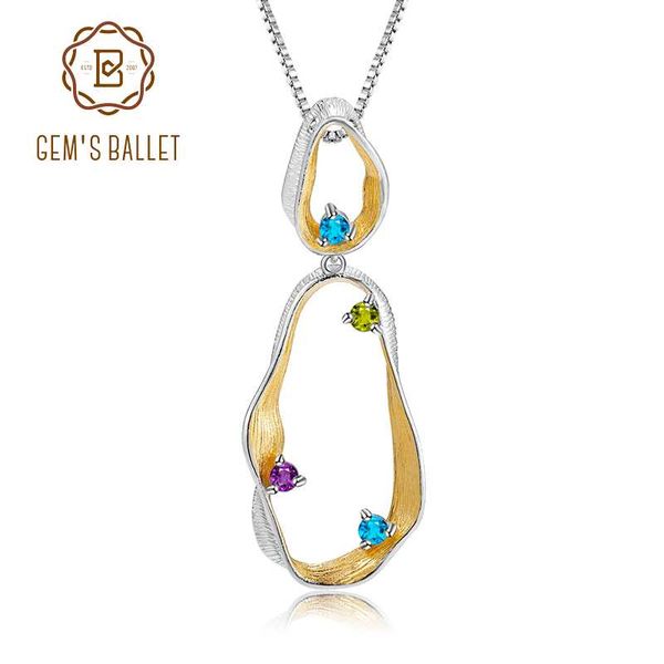 

gem's ballet natural z peridot amethyst statement pendant 925 sterling silver handmade twist pendant necklace for women