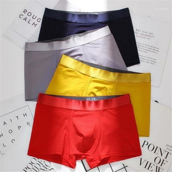 

underpants casual male underwear summer breathable men boxers solid color stretch mens, Black;white