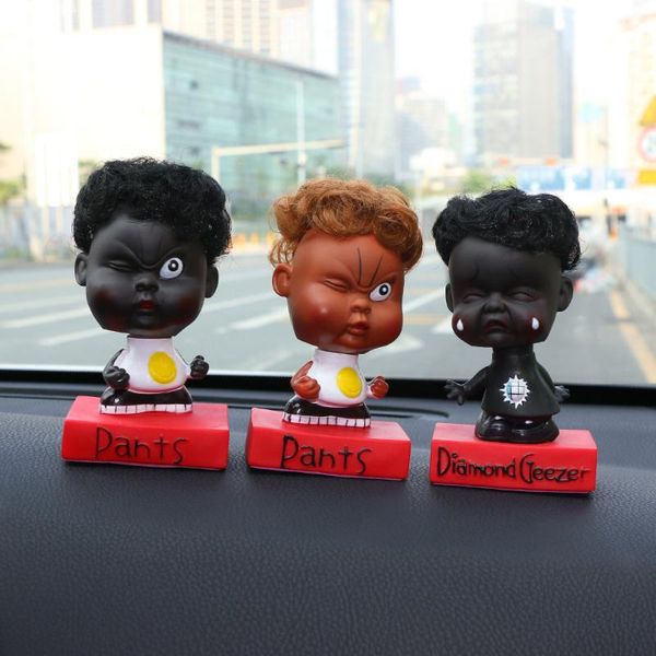 

car ornament cute funny expression cartoon baby doll shake the head toy auto interior dashboard trim decoration accessory gifts
