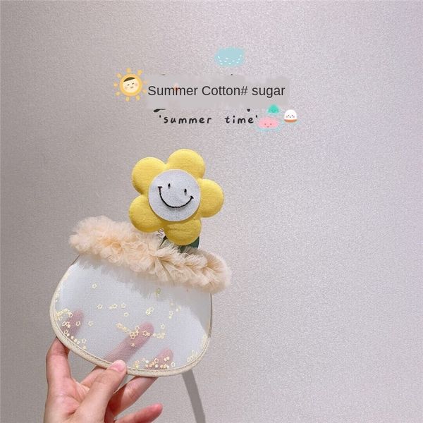 

cartoon cute sunscreen male and female children all-match sunscreen sun hat baby sun hat, Yellow