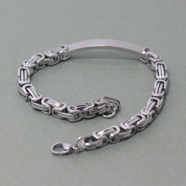 

fashion elegant silver color charm box chain popular bracelet men women classic jewelry,widtn 6mm, Black