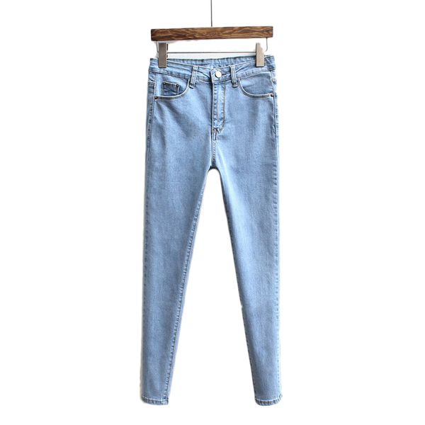 

stretch pencil pants slim jeans for women skinny high waist jeans woman blue denim waist women black pants calca feminina